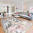 Jasmine Modern Flower Design Machine Washable Area Rug Pink/Yellow/Ivory Multi-82204410