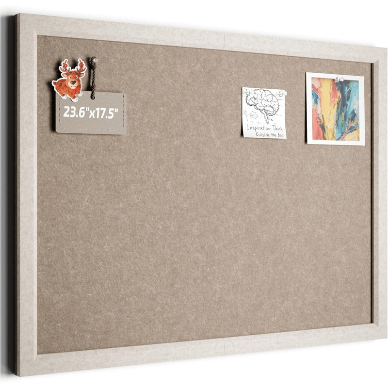 Cadre 24 po x 18 po avec 16 languettes adhésives Felt Babillard