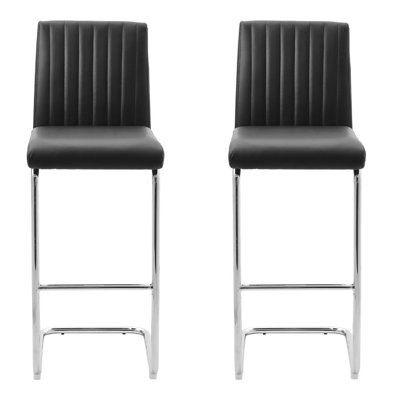 Bowne Faux Leather Breakfast Bar Chairs Upholstered Modern Chairs