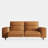 Nolynn 76.77"W Breathable Top Grain Leather Dual Power Reclining Sofa in Orange with Manual Adjustable Headrests and USB Ports
