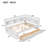 Bed Frame with Built-in L-Shaped Bookshelves & 2 Storage Drawers – Space-Saving Modern Platform Bed, Solid Pine Wood Construction, Minimalist Design-97292216-97292214
