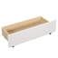 Lit de jour simple beige avec support pour le dos ergonomique et 2 tiroirs - Tête de lit à rayures classique pour une chambre à coucher élégante-356793492