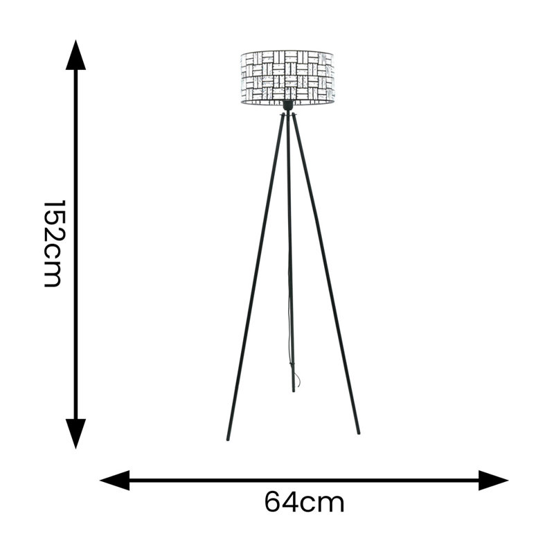 Akito 152cm Matte Tripod Floor Lamp