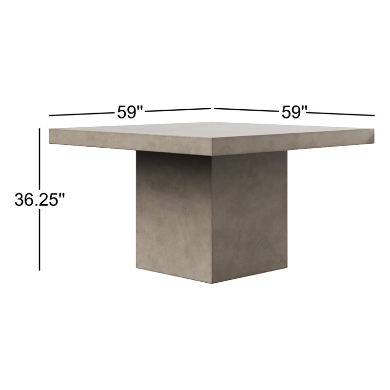 Kareen Bar & Counter Height Pedestal Dining Table, Counter Table (36.25" Height), Dark Gray