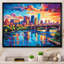«Colorful City Minneapolis Popart I», reproduction d'art sur toile-8820533-9105057
