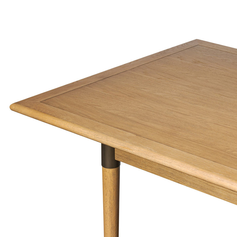 Harper Solid Wood Dining Table, Fawn Oak