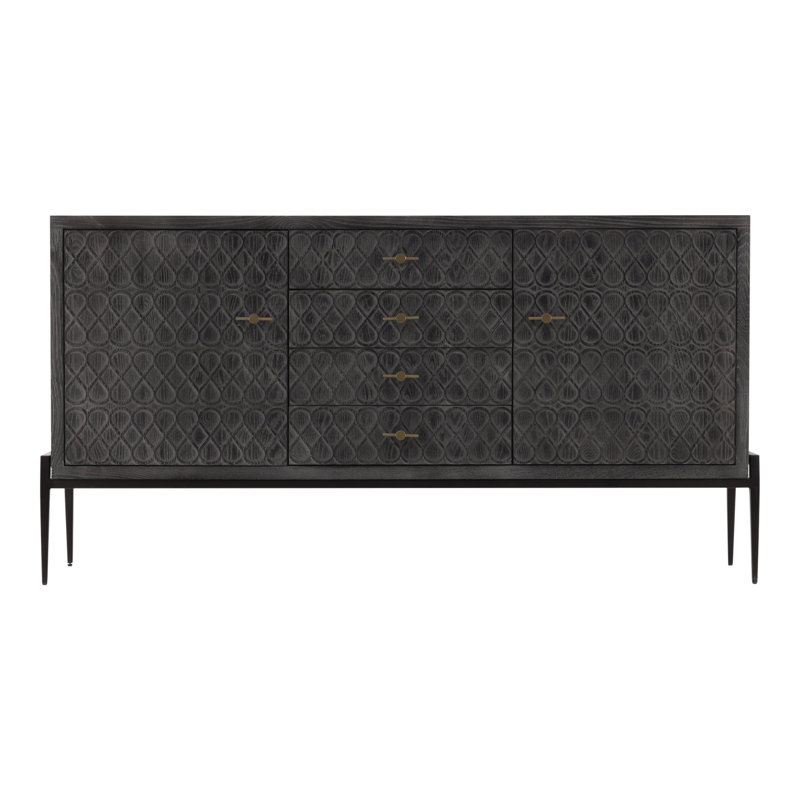 Buffet à plateau en marbre gris anthracite Stevens