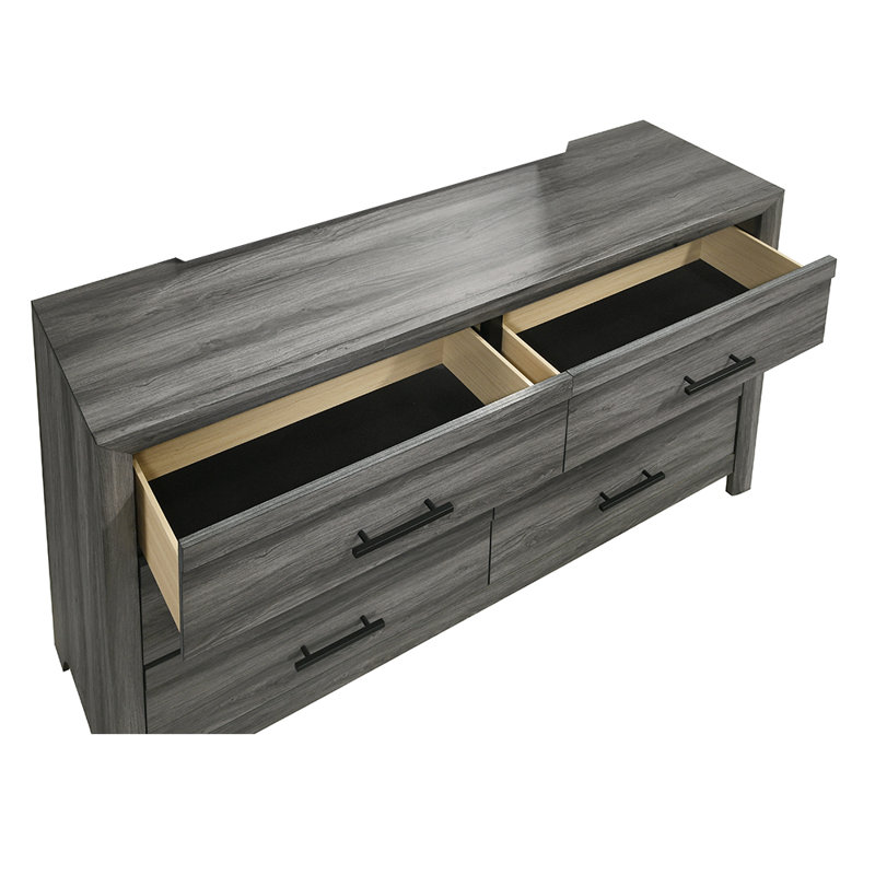Zarrah 63'' W 6 - Drawer Dresser, Gray