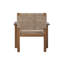 Fauteuil club d'extérieur en bois d'acacia Braeton Contemporary Coastal-126039018