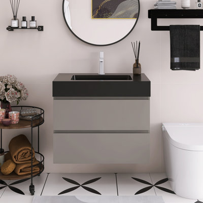 Meuble-lavabo flottant mural 30 po avec lavabo