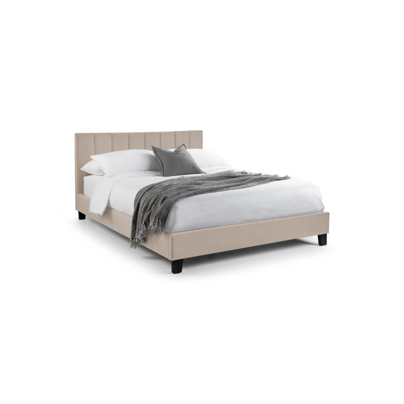 Putterman Upholstered Bed, Kingsize (5'), Cream