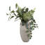 Grand vase décoratif en verre avec une texture subtile pour la décoration intérieure - Élégant vase de table contemporain pour arrangement floral - 13 po, gris-1662913987