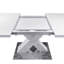 Table de salle à manger rectangulaire moderne, extensible, plateau de table blanc + pied de table en MDF en X avec base en métal