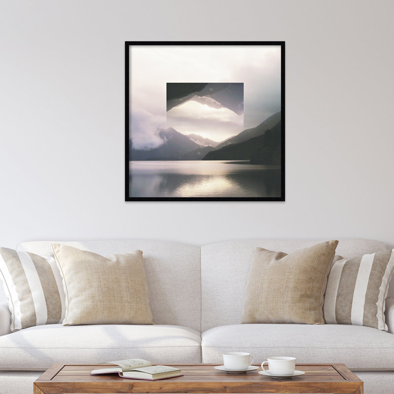 Reflected Landscape by Laura Marshall, Black, 33" H x 33" W x 1" D