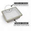 Lavabo de salle de bain rectangulaire en céramique blanche, encastré sous plan, avec trop-plein, 51 x 41 cm (20 x 16 pouces).