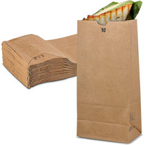 Prep & Savour Daneeka 5 lb White Paper Bags / Kraft Paper Grocery
