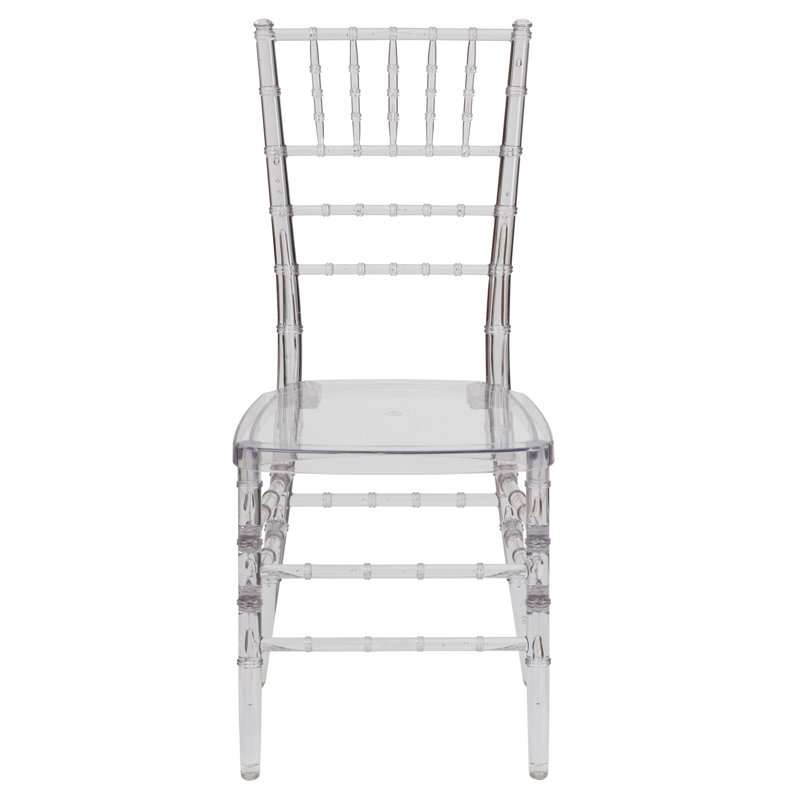 Plastic Stackable Chiavari Chair, Crystal Ice Resin