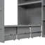 Lit escamotable avec rangement et armoire de rangement moderne en bois aggloméré gris pour la maison