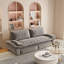 Grand canapé-lit escamotable de 73,2 po, canapé-lit convertible 3 en 1, causeuse en velours multifonctionnel, gris-129333963