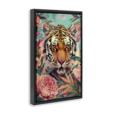 Fierce Tiger In Waiting Floating Frame, design by LSR Design Studio