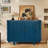 Storage Cabinet With 4 Doors, Freestanding Sideboard Cabinet, Accent Storage Cabinet With Sliding Door