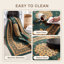 Tapis Cranleigh traditionnel à médaillon, style persan, or, vert, crème, ivoire, lavable à la machine, antidérapant, à poils courts, pour l'intérieur et l'extérieur, adapté aux animaux domestiques, idéal pour le salon, la chambre, la salle à manger, l'entrée, le couloir ou le bureau.-1130973093