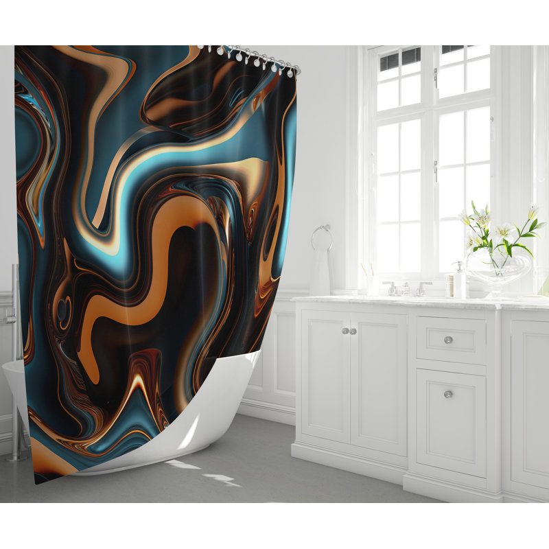 Rideau de douche simple Barstowe, H 72 po x l 70 po