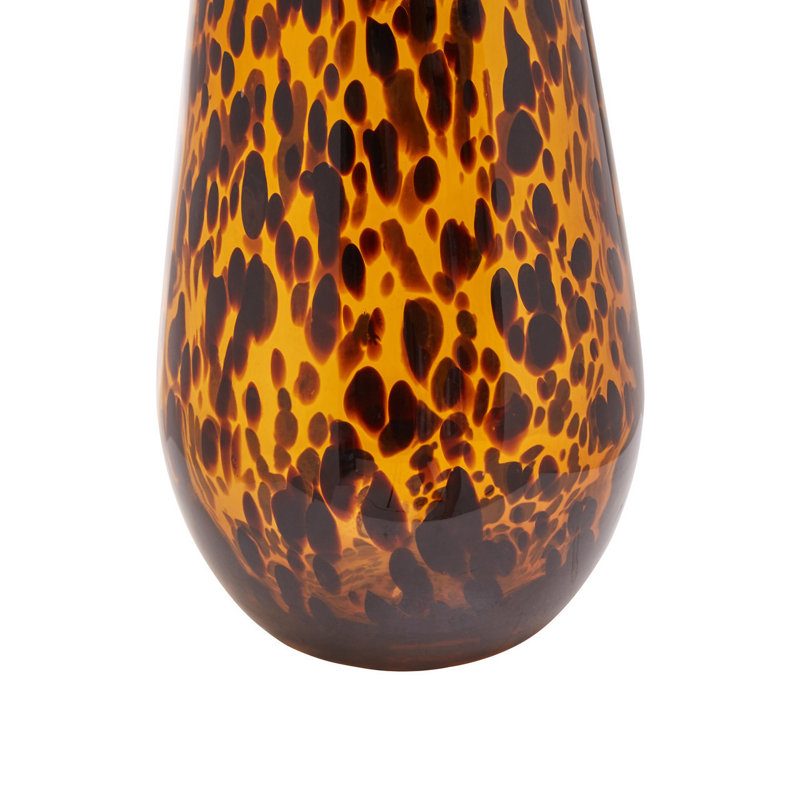 Gatliff Glass Table Vase, Brown/Orange, 30cm H x 17cm W x 17cm D