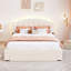 Lit plateforme tapissier avec tiroir Teddy