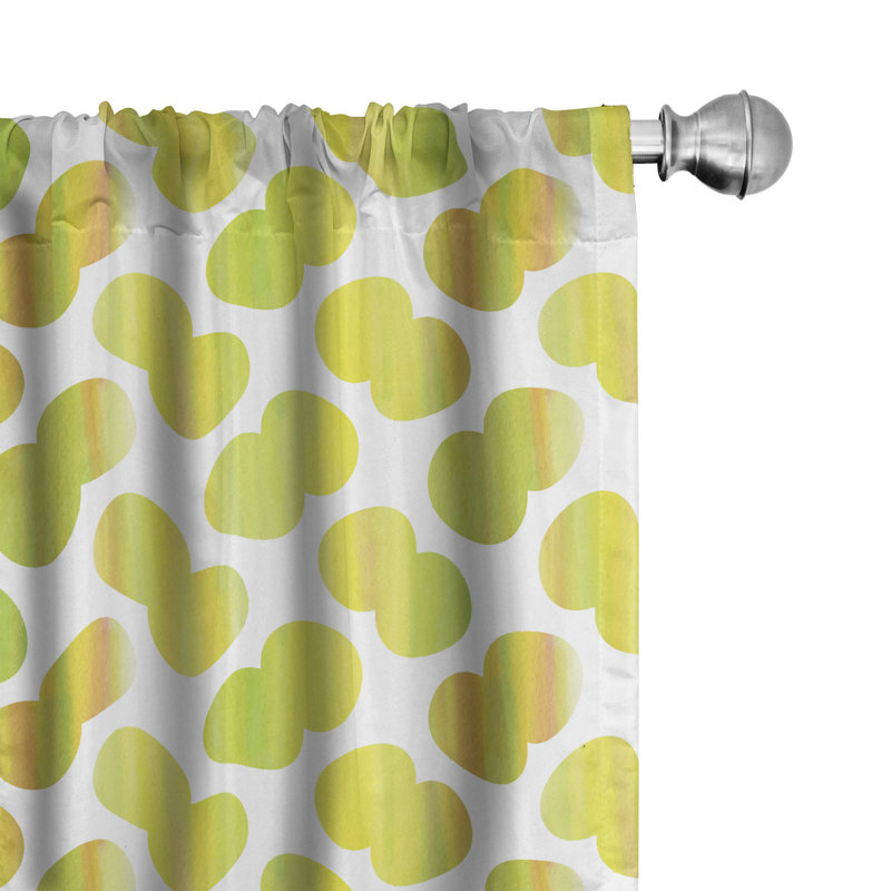 Ambesonne Semi-Sheer Rod Pocket Curtain Panels (Set of 2)