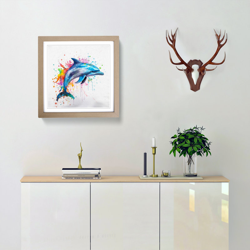 Single Picture Frame Print on Wood, Oak