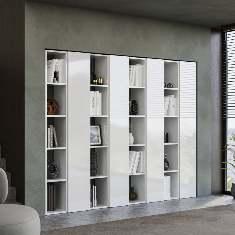 Oslo 182cm H x 224cm W Library Bookcase, White