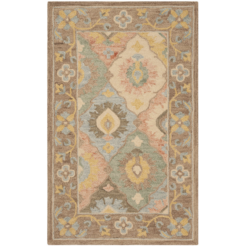 Guzi Hand Hooked Wool Oriental Rug, Rectangle 3' x 5'
