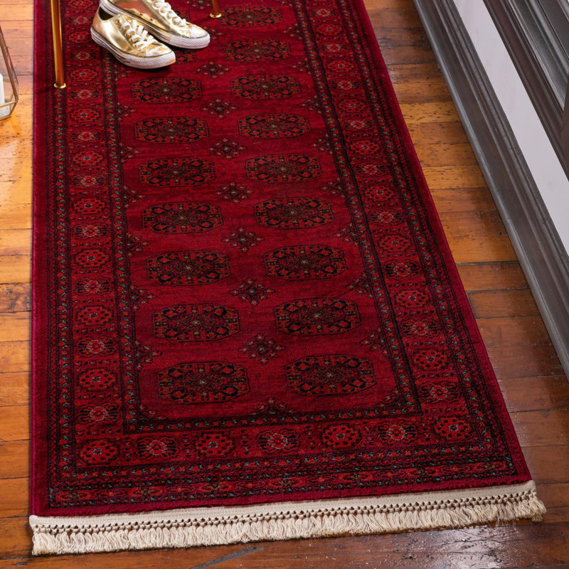 Tapis oriental rouge Amro, Runner 2' x 8'