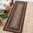 Brown Modern 2 x 8(ft) Rectangular Indoor Soft Non Slip Washable Bordered Geometric Runner Rug-876770274-876770282