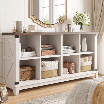Manufactured Wood Cube Storage Organizer with Anti-Tip Hardware