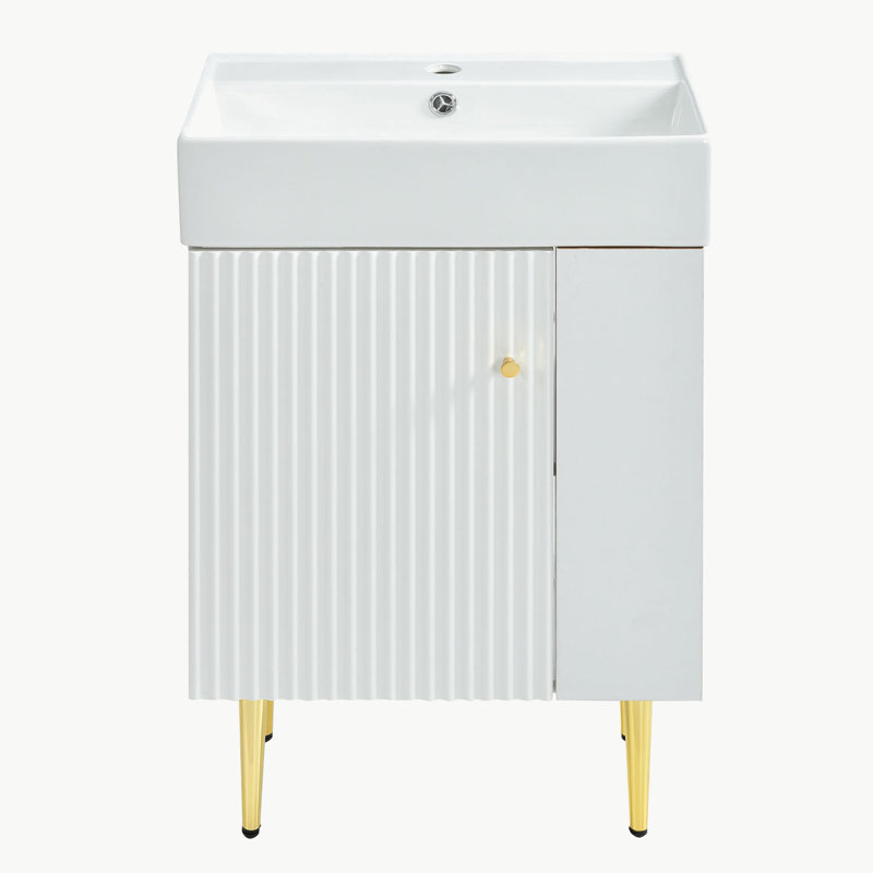 21.6" white Bathroom vanity