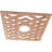 24"OD x 6 1/4"ID x 3/8"T Chevron Wood Fretwork Pierced Ceiling Medallion, Cherry-63412042-63412029