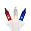 105 mini glaçons rouges et bleus 4 juillet - fil blanc 6,5 pi