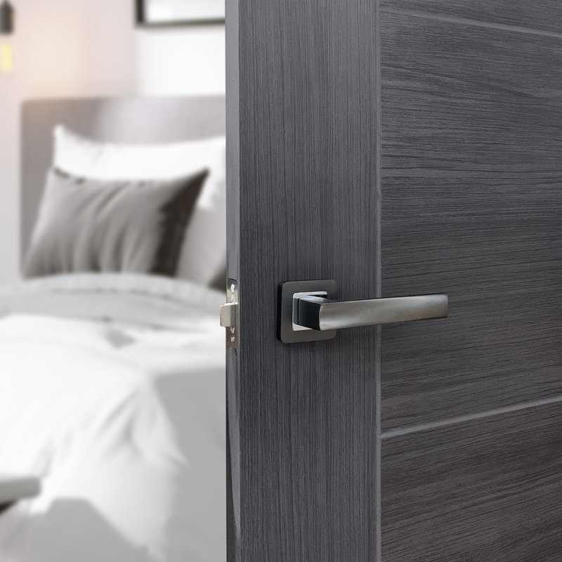 Denver Standard Latch Door Handle Pack, Dark Grey