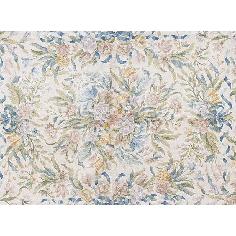 Hand-Knotted High-Quality Beige and Beige Area Rug