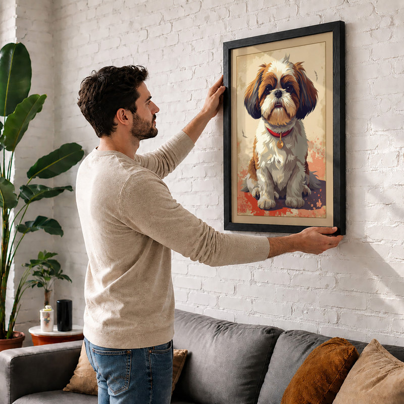 Gentle Gaze Modern - Print, A1 - 84.1 x 59.4 cm, Oak