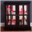 Vitrine lumineuse DEL, vitrine antique avec tablettes réglables, vitrine de qualité rétro avec portes en treillis