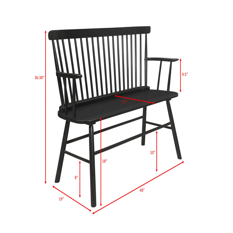 Chaise en bois 1pc, Noir