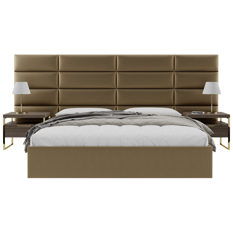 Wall Paneling in Metallic Gold