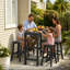 Ensemble de bar de patio 3 pièces, table d'extérieur imperméable pour 2 personnes à hauteur de bar Hanches toutes saisons et tabourets-34760-4545713