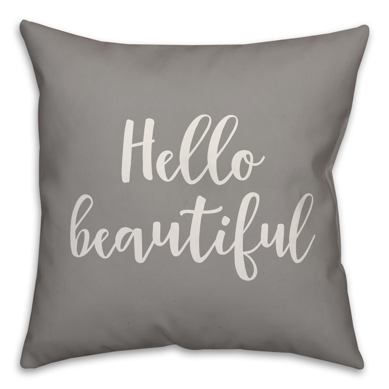  Coussin Hello Hello, Gris, Coussin et housse de coussin