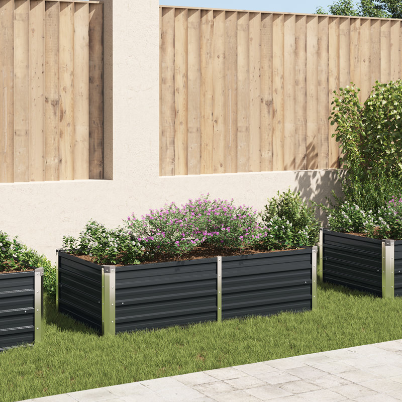 Arlington Metal Planter Box, Anthrazite, 160cm H x 80cm W x 45cm D
