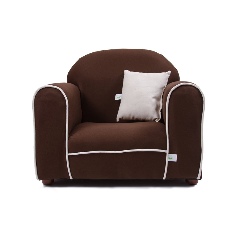 Eckstein Kids 8'' Club Chair and Ottoman, Brown