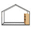 Structure de lit en métal (conception de maison) - tablettes et lumières incluses-1484367587-1484367586